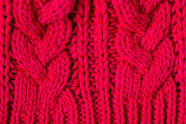 红色针织羊毛背景为您的设计。毛衣的针织织物图案图片下载