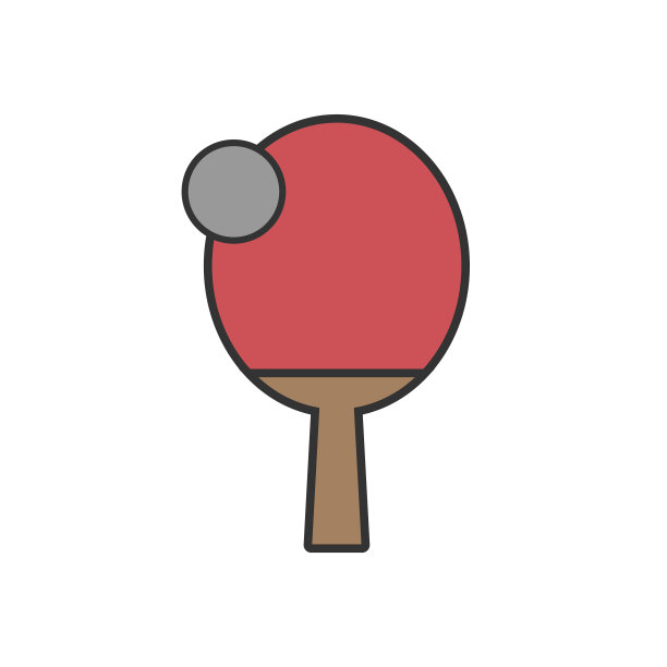 乒乓球黑色图标。球拍和球孤立矢量插图。乒乓球运动。图片下载
