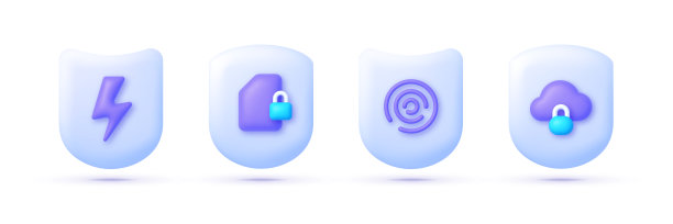 安全的3D收集矢量插图在白色背景。网页背景设计的现代图标。孤立的矢量图图片下载