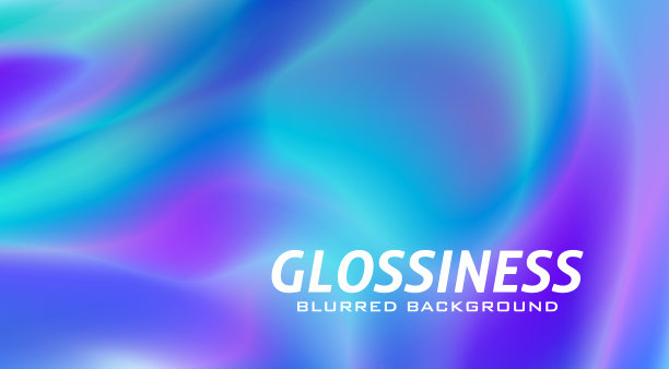 摘要蓝绿色模糊背景与霓虹灯梯度。向量壁纸图片下载