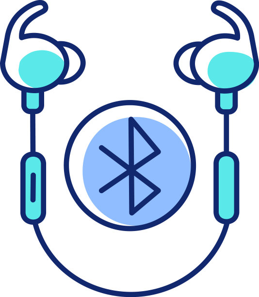 无线健身耳机RGB彩色图标图片下载