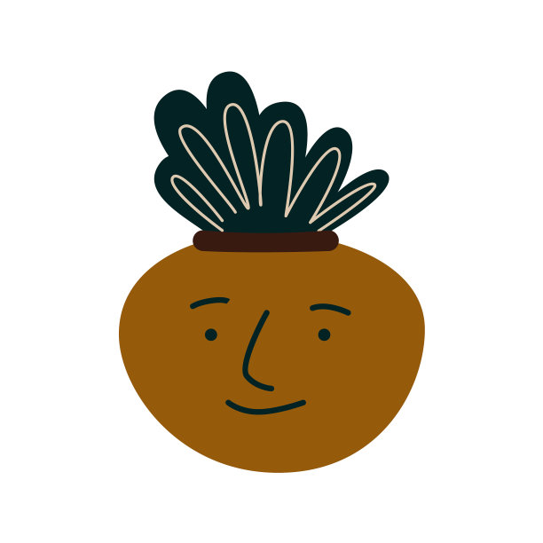 花盆里有一张脸的照片图片下载