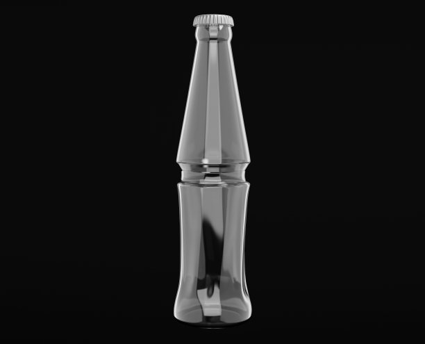 逼真的透明白色玻璃瓶。图片下载