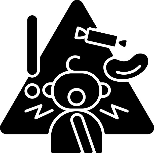 窒息危险食品黑色象形图标图片下载