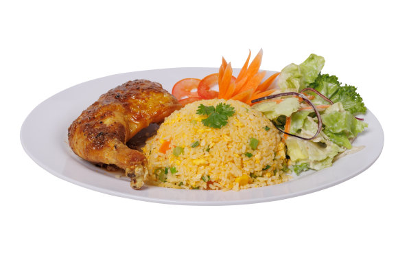 炒饭和鱼露鸡腿，非常美味，在越南很受欢迎图片下载