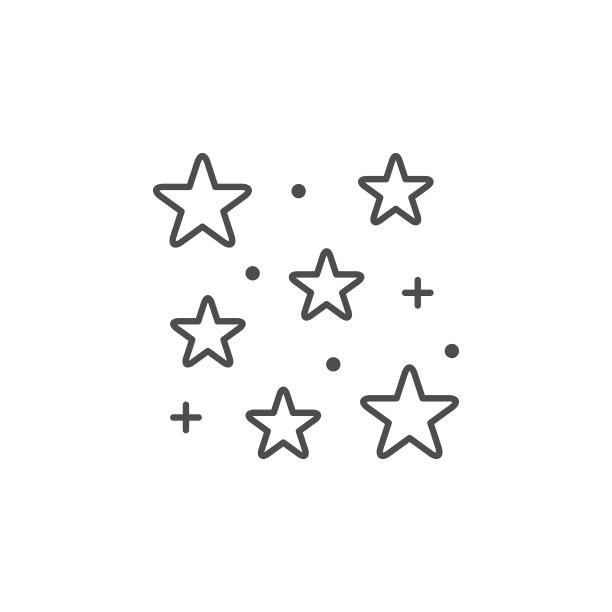 星星光线轮廓图标图片下载