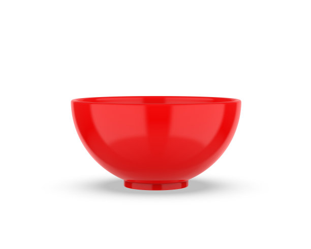 空白陶瓷碗模板，3d渲染插图。图片下载