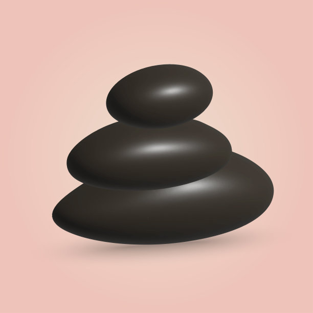 3d水疗石图标。向量图片下载