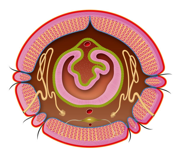 蚯蚓截面图片下载