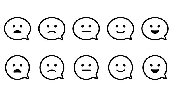 语音气球和面部表情图标图片下载