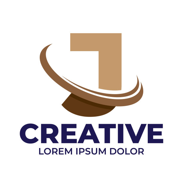 字母J与极简现代标识插图，极简城市数字未来创意标识字体图片下载