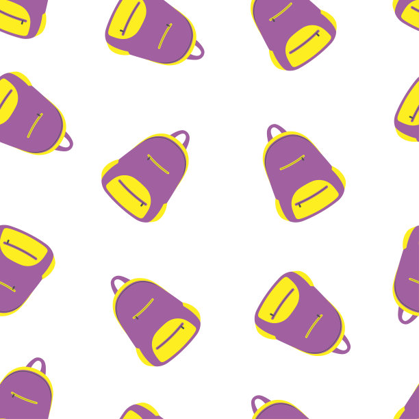 无缝图案的彩色背包，回到学校图片下载