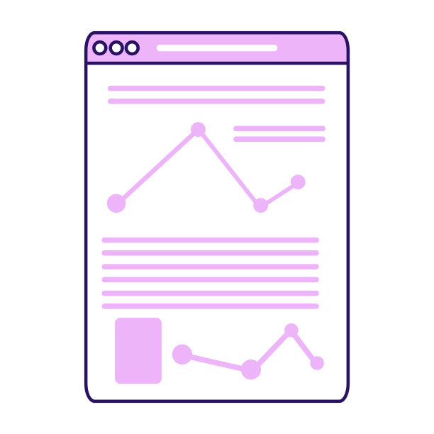阅读网上科学文章半平色矢量元素图片下载
