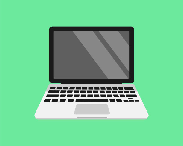 向量的笔记本电脑,电脑。屏幕技术，网页平面图标。商务数码插图笔记本的设计。现代化的显示器，显示与互联网概念的办公室，隔离。桌面,电脑图片下载