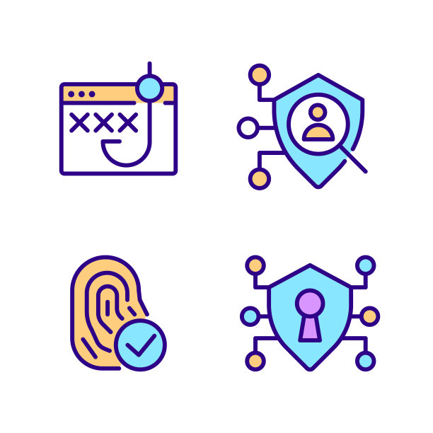 数据安全和保护像素完美的RGB彩色图标集图片下载