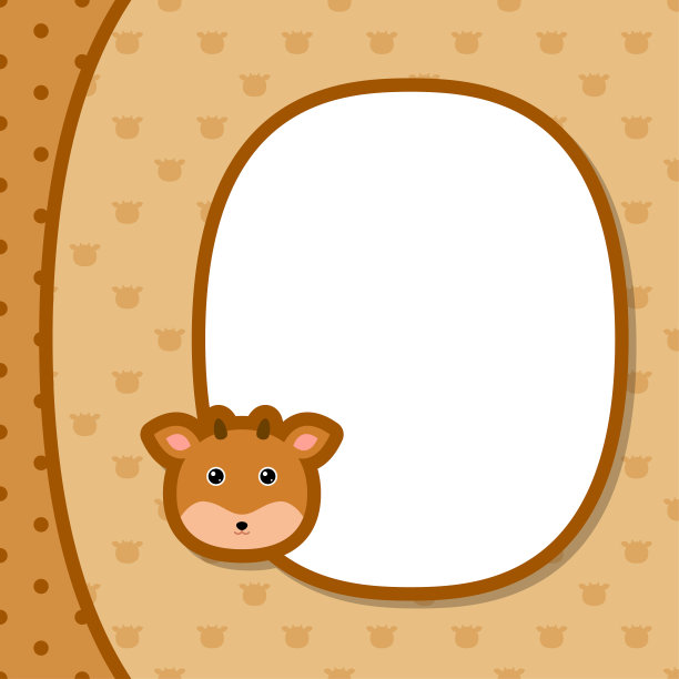 贺卡模板鹿图片下载