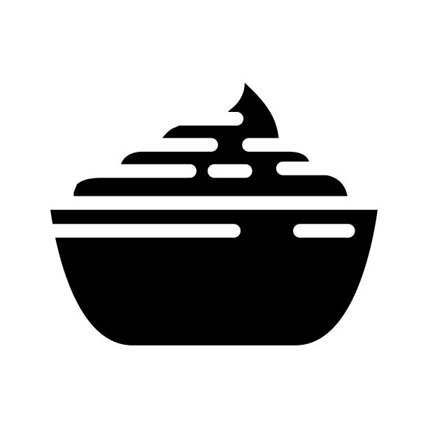 奶油巧克力字形图标矢量插图图片下载