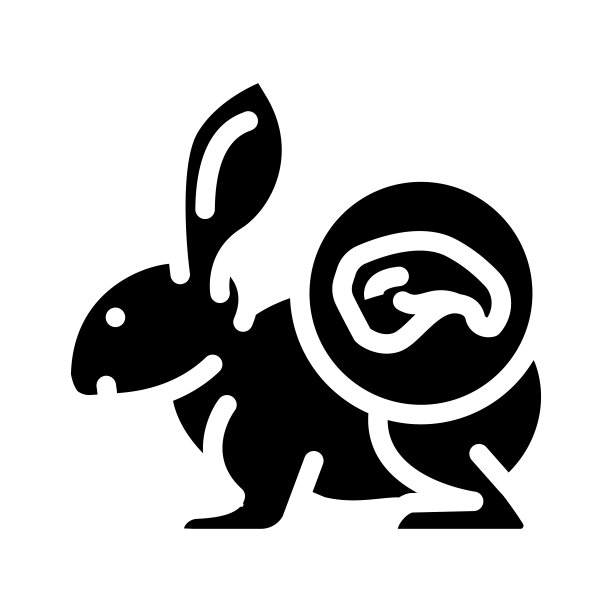 兔肉标志符号图标矢量插图图片下载