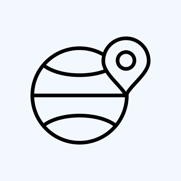 全球物流图标。适合教育象征。行风格。简单的设计可编辑。设计模板向量。简单的说明图片下载