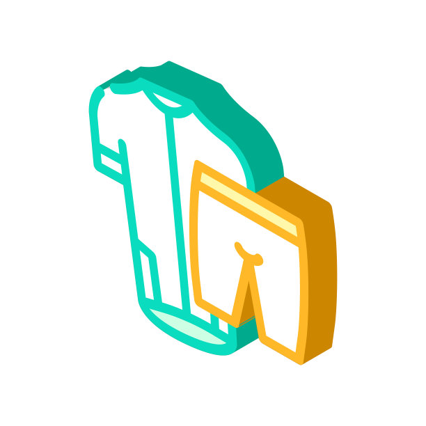 骑布等距图标矢量插图图片下载