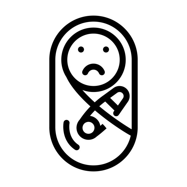 儿童疼痛线性图标矢量图图片下载