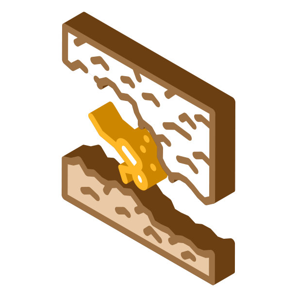 潜水岩石和洞穴等距图标矢量插图图片下载