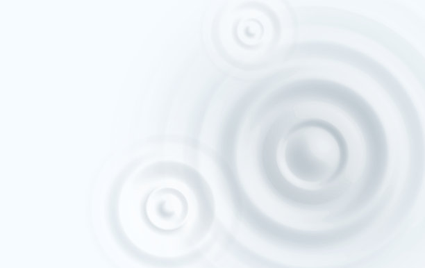 白色背景上的水波纹效果。圆波顶视图。矢量插图的表面，共鸣的影响。图片下载