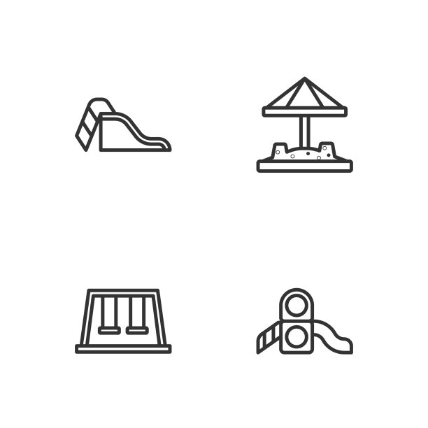 为孩子们设置滑梯和秋千图片下载