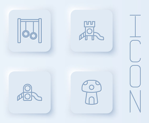 Set line体操圈滑梯运动场和图片下载