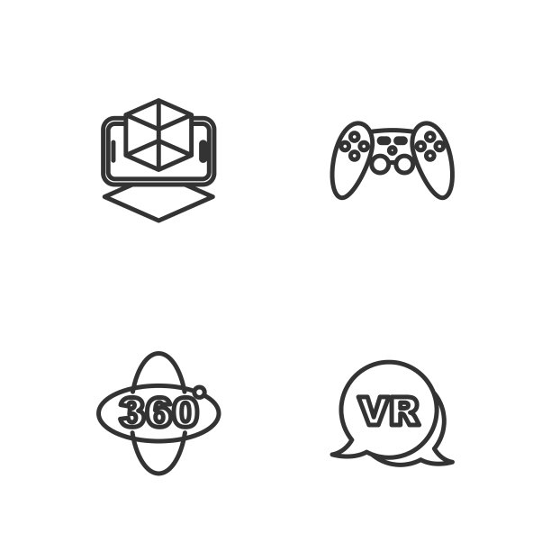 设置线虚拟现实360度视图三维图片下载