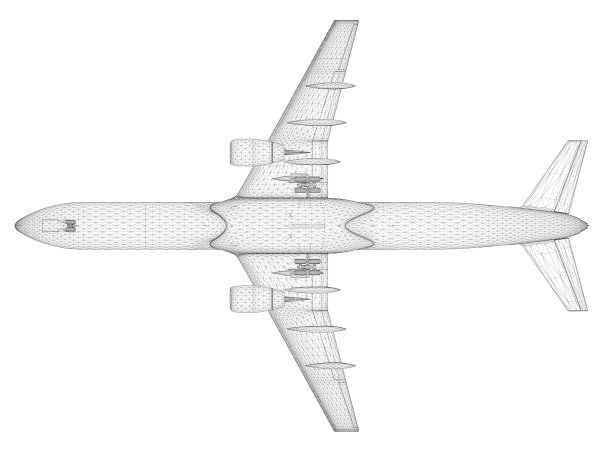 客机模型孤立在白色图片下载