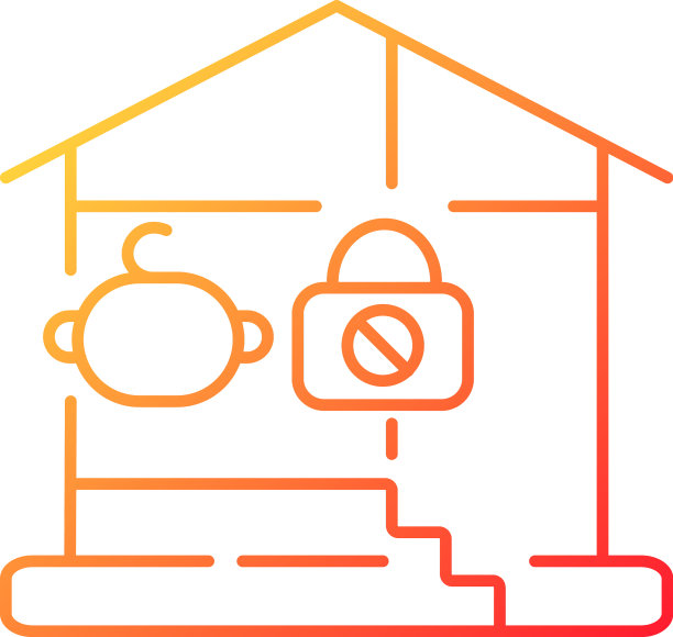 锁地下室门梯度线性图标图片下载