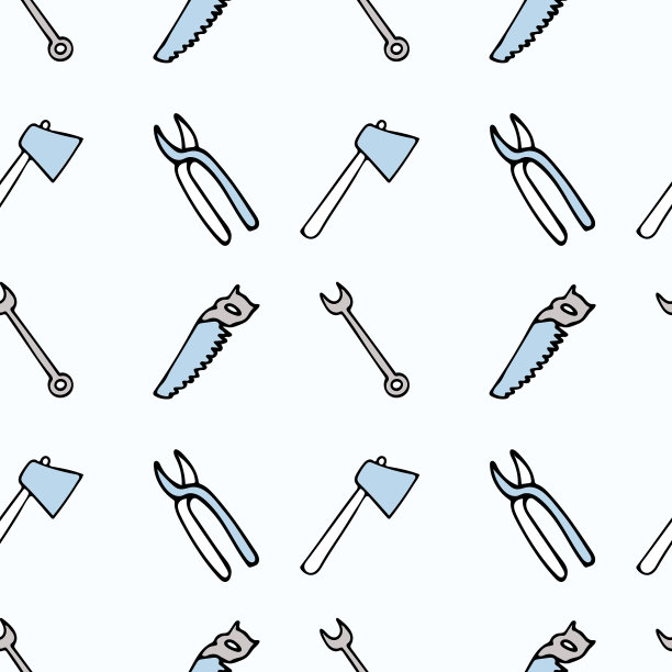 无缝图案与修复工具上的蓝色图片下载