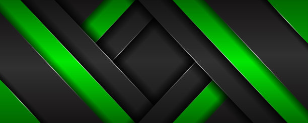 现代材料深灰色黑色和发光的光科技霓虹灯绿色金属技术背景。框架设计金属造型质感科技创新布局理念，适用于现代旗帜、封面、企业、宣传册、企业图片下载