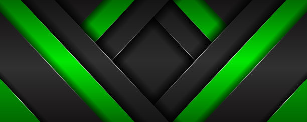 现代材料深灰色黑色和发光的光科技霓虹灯绿色金属技术背景。框架设计金属造型质感科技创新布局理念，适用于现代旗帜、封面、企业、宣传册、企业图片下载