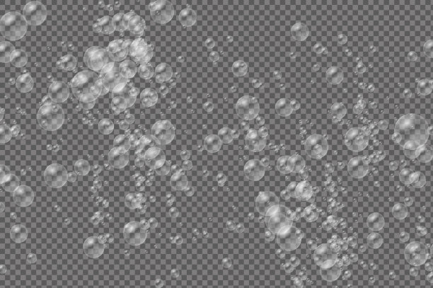 一套现实的彩色水肥皂泡图片下载