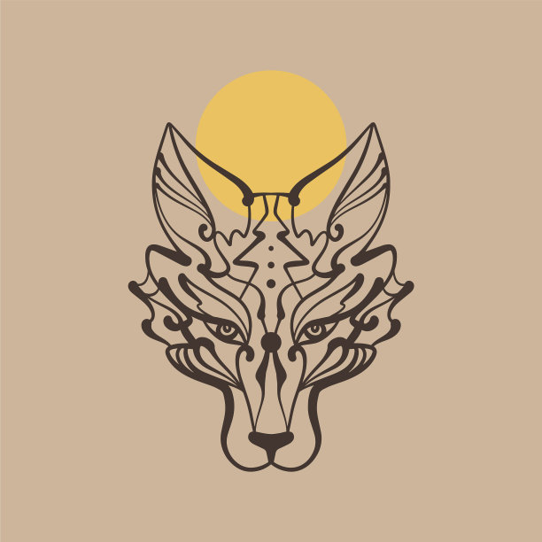 魔法狼是现代动物的精神巫术图片下载