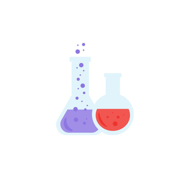 实验室化学管组。玻璃烧杯，试管和瓶子，实验室实验工具，烧瓶，燃烧器。向量插图化学，医学研究，科学概念图片下载