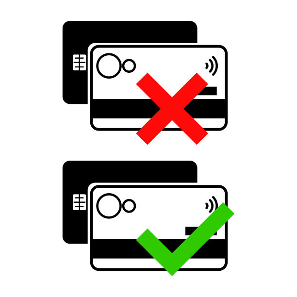 接受信用卡。信用卡拒绝。矢量图形插图图片下载