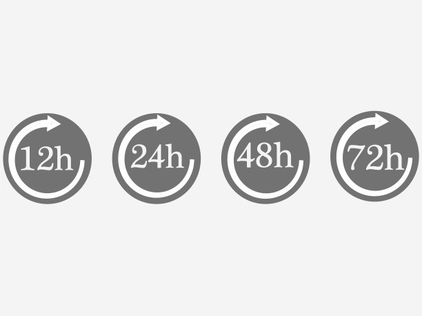 12、24、48和72小时送达图标集图片下载