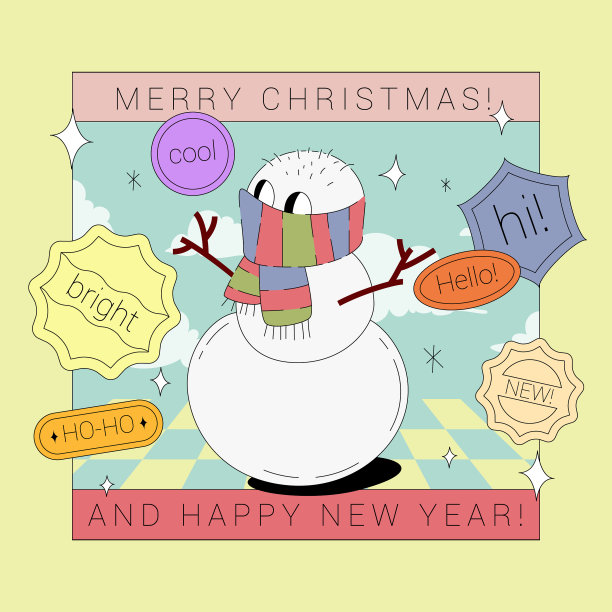 雪人围巾漫画人物图片下载