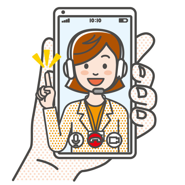 一名女性操作员在网上解释图片下载