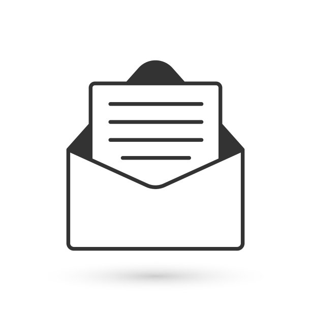 装有圣诞派对邀请函的灰色信封图片下载