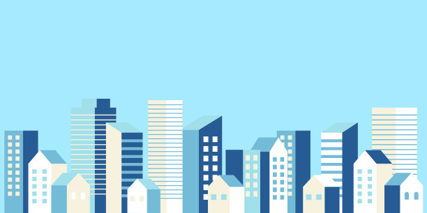 简单而时尚的建筑插图图片下载