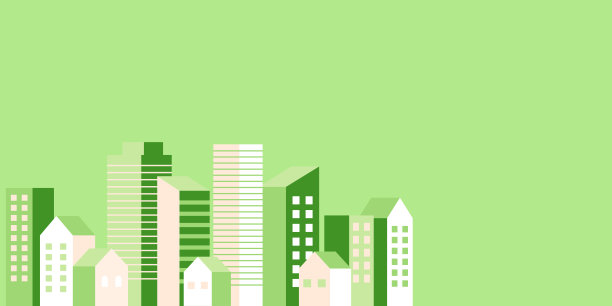 简单而时尚的建筑插图图片下载