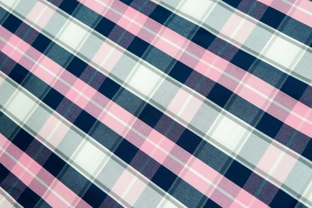 格子布纺织品背景与复古和复古的设计元素。具有不同的颜色图案:格子粉红色，白色，灰色，蓝色，黑色图片下载