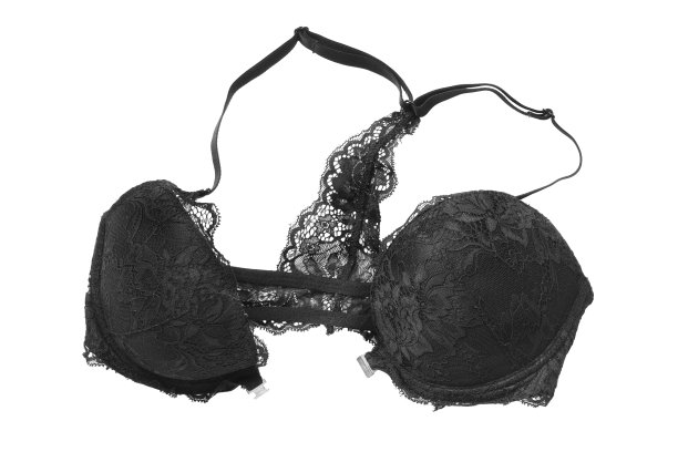 黑色胸罩孤立图片下载