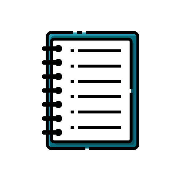 活页夹笔记本直线图标-回到学校的图标图片下载