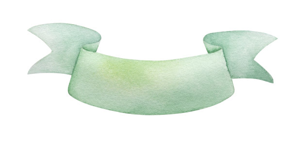 绿色水彩丝带横幅与复制空间。剪纸元素的圣帕特里克日设计或邀请您的假期图片下载