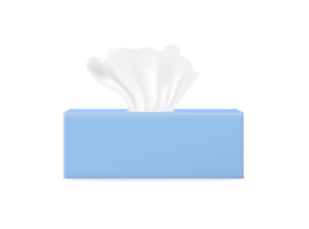 纸巾纸板盒侧面视图模型现实矢量插图孤立。图片下载